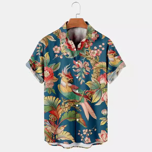 Casual Printed Hawaiian Shirt