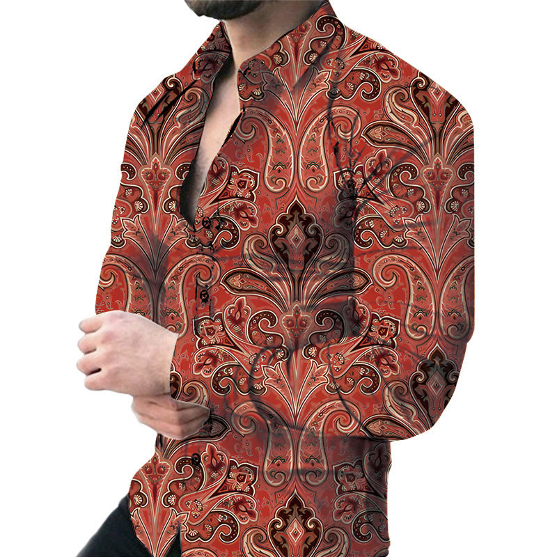 Casual Long Sleeved Large Floral Shirt